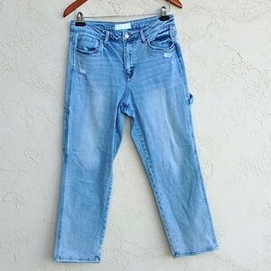 VERVET Blue Distressed Straight Leg Jeans Size 29